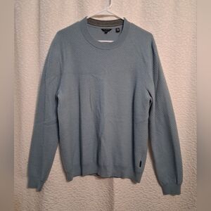 Ted Baker Sky Blue Textured Crewneck Sweater